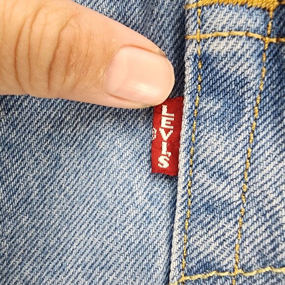 Levis Shorts Womens 34 501 Premium Big E Cotton Denim Button Fly Cutoff - Picture 10 of 16